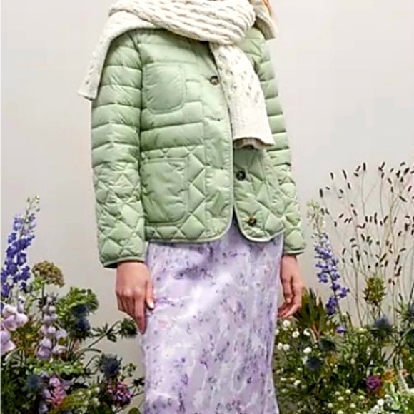 Flora Obscura x J.Crew Cupro-Blend Slip Dress Lavender Fields - Picture 7 of 15